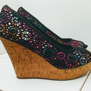 Why Not brand "Amay" wedge peep toe